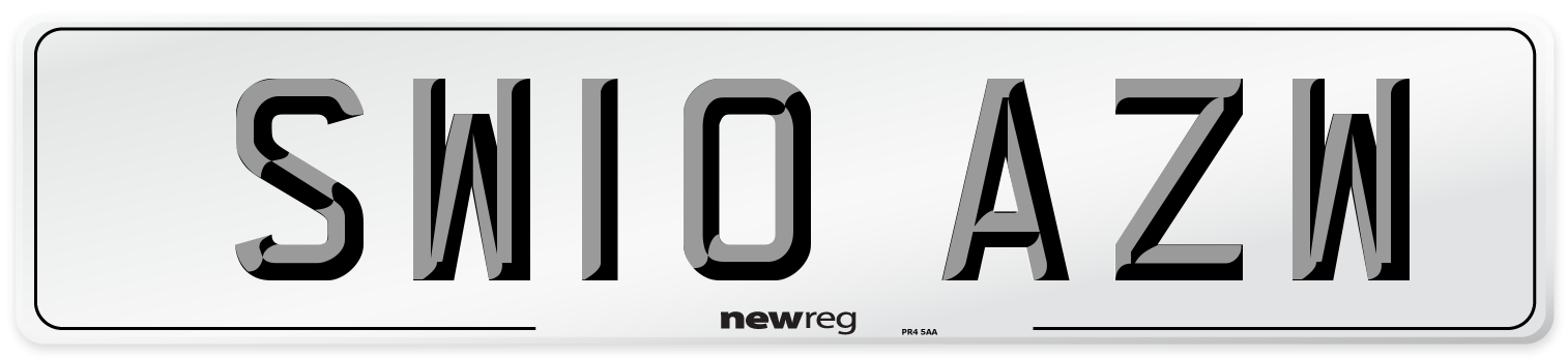 SW10 AZW Number Plate from New Reg